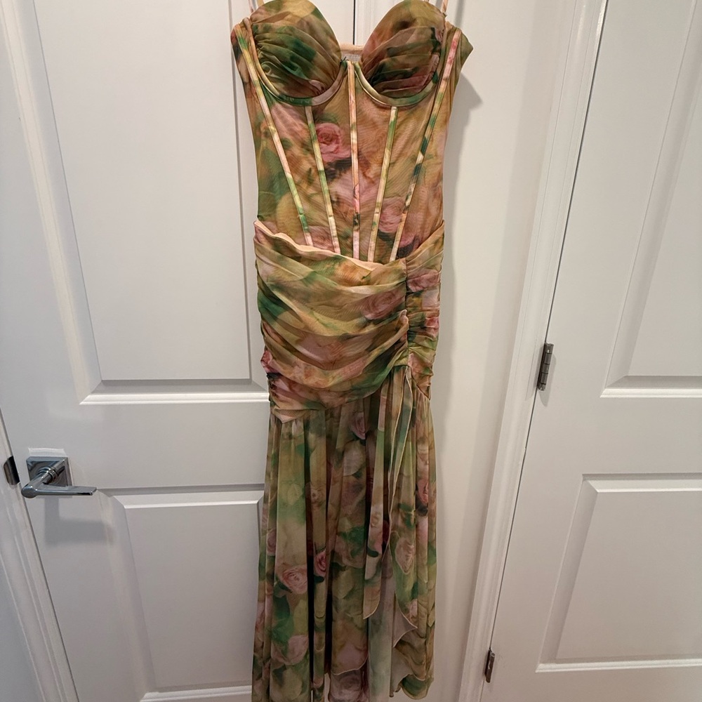 Oh Polly Floral Corset Dress